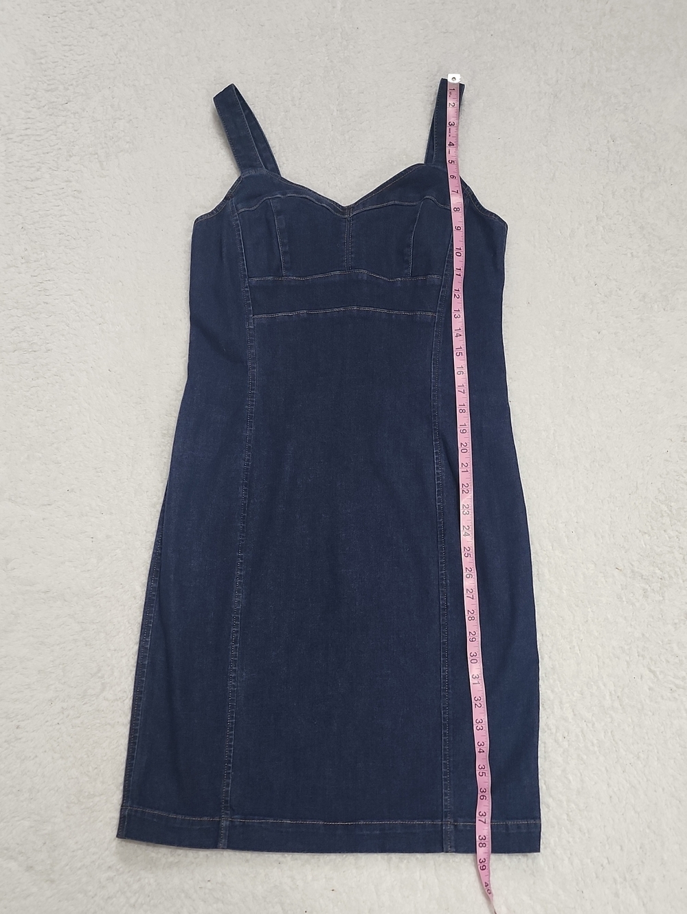 White House Black Market Denim Fitted Sheath Dress New With Tags - Picture 4 of 9